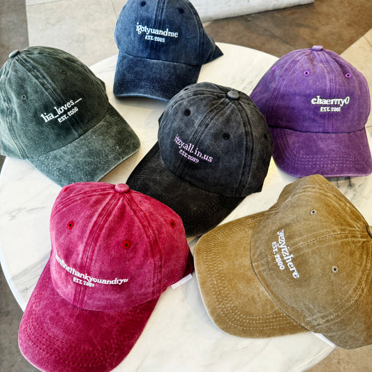 PRE-ORDER | Itzy Acid Washed Bias Caps
