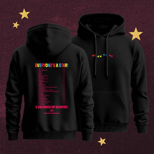 PRE-ORDER | 5SOS Everyone's A Star! Setlist Pullover Hoodie