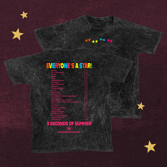 PRE-ORDER | 5SOS Setlist Acid Washed Shirt